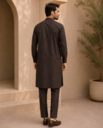 Deep Brown Royal Air Summer Khaddar – Premium Unstitched Men’s Fabric - Image 4