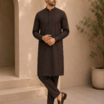 Deep Brown Royal Air Summer Khaddar – Premium Unstitched Men’s Fabric