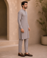 Neutral Stone Royal Air Summer Khaddar – Premium Unstitched Men’s Fabric - Image 3