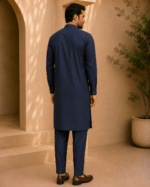 Midnight Navy Royal Air Summer Khaddar – Premium Unstitched Men’s Fabric - Image 4