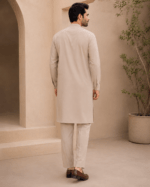 Cool Beige Royal Air Summer Khaddar – Premium Unstitched Men's Fabric - Image 3