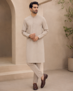 Cool Beige Royal Air Summer Khaddar – Premium Unstitched Men's Fabric