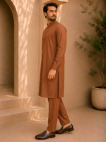 Cinnamon Brown Royal Air Summer Khaddar – Premium Unstitched Men’s Fabric - Image 3