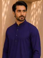Deep Indigo Royal Air Summer Khaddar – Premium Unstitched Men’s Fabric - Image 2