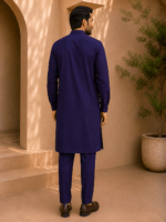 Deep Indigo Royal Air Summer Khaddar – Premium Unstitched Men’s Fabric - Image 4