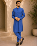Royal Blue Royal Air Summer Khaddar – Premium Unstitched Men’s Fabric
