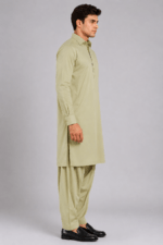 Olive - Tehzeeb Cotton by Dynasty – Premium Summer Collection 4.5M - Image 3